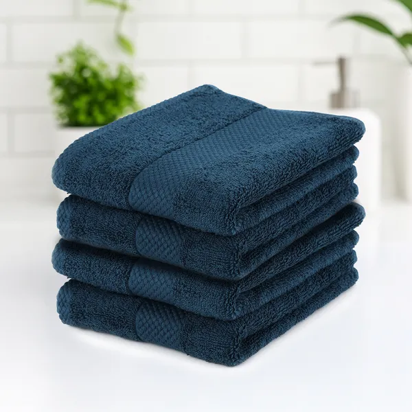 Dark_Teal_Hand_Towel_100%_Combed_Cotton_600_GSM_60x40_Cm_(Set_of_4)