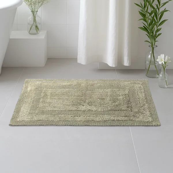 Green_Reversible_Bath_Mat_100%_Cotton_2000_GSM_80x50_Cm_(Set_of_1)