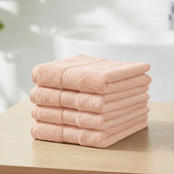 Peach_Face_towel_100%_Combed_Cotton_600_GSM_30X30_Cm_(Set_of_4)