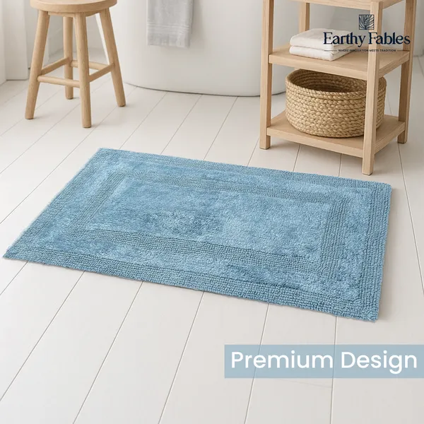 Blue_Reversible_Bath_Mat_100%_Cotton_2000_GSM_80x50_Cm_(Set_of_1)