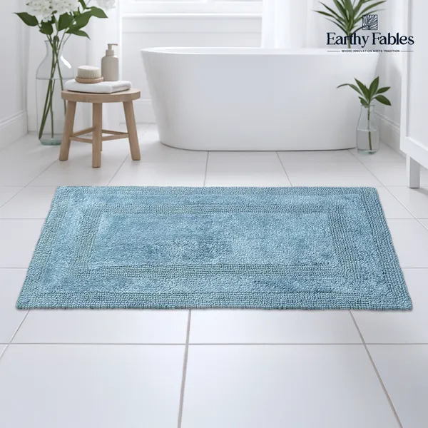 Blue_Reversible_Bath_Mat_100%_Cotton_2000_GSM_80x50_Cm_(Set_of_1)