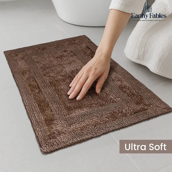 Brown_Reversible_Bath_Mat_100%_Cotton_2000_GSM_80x50_Cm_(Set_of_1)