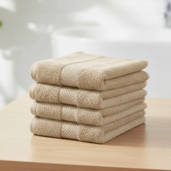 Beige_Face_towel_100%_Combed_Cotton_600_GSM_30X30_Cm_(Set_of_4)