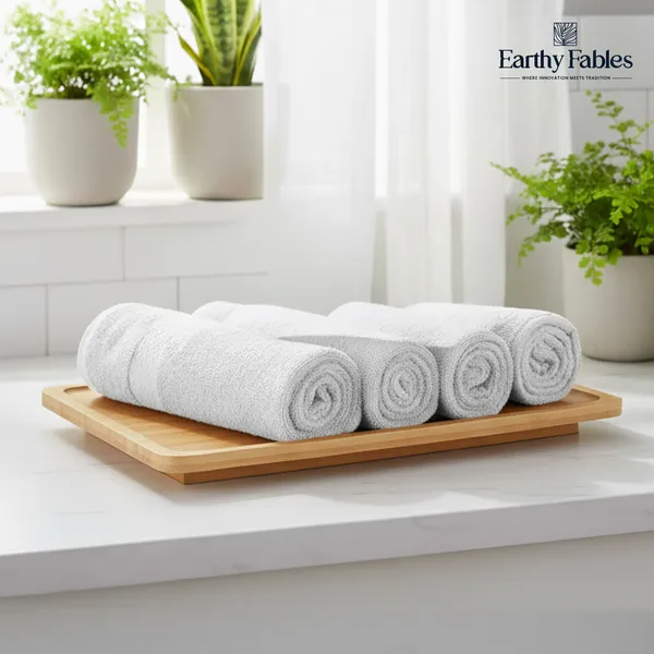 White_Hand_Towel_100%_Combed_Cotton_600_GSM_60x40_Cm_(Set_of_4)