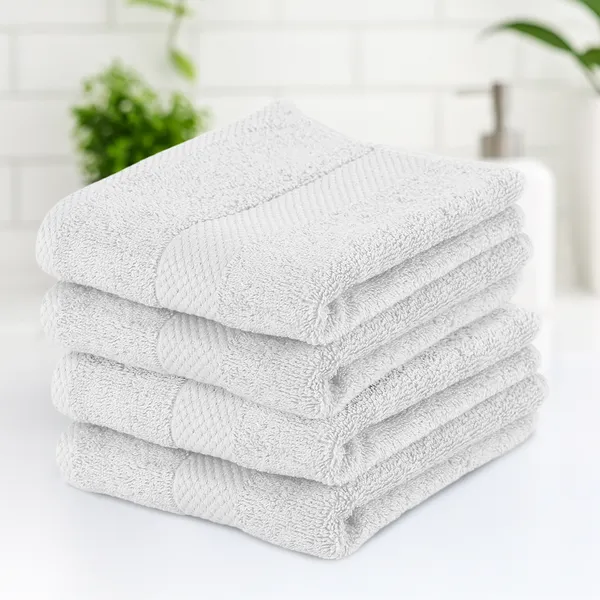White_Hand_Towel_100%_Combed_Cotton_600_GSM_60x40_Cm_(Set_of_4)
