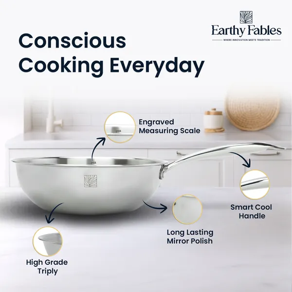 Triply_Deep_Wok_Without_lid,_Casted_Handle_22_cm_2_Ltr