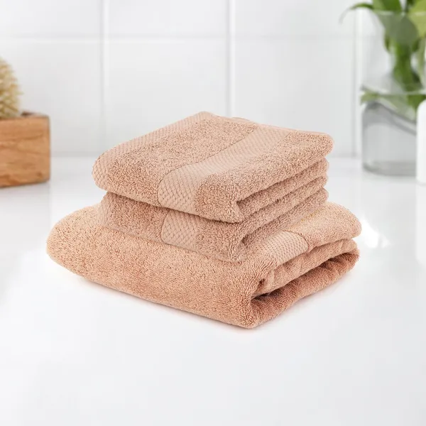 Peach_Hand-Bath_Towel_100%_Combed_Cotton_600_GSM_150x70_Cm_(Set_of_3)