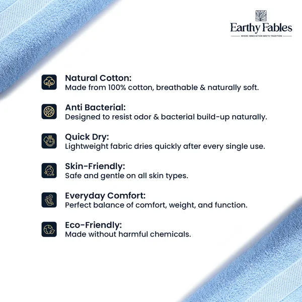 Sky_Blue_Hand_Towel_100%_Carded_Cotton_400_GSM_60X40_Cm_(Set_of_4)