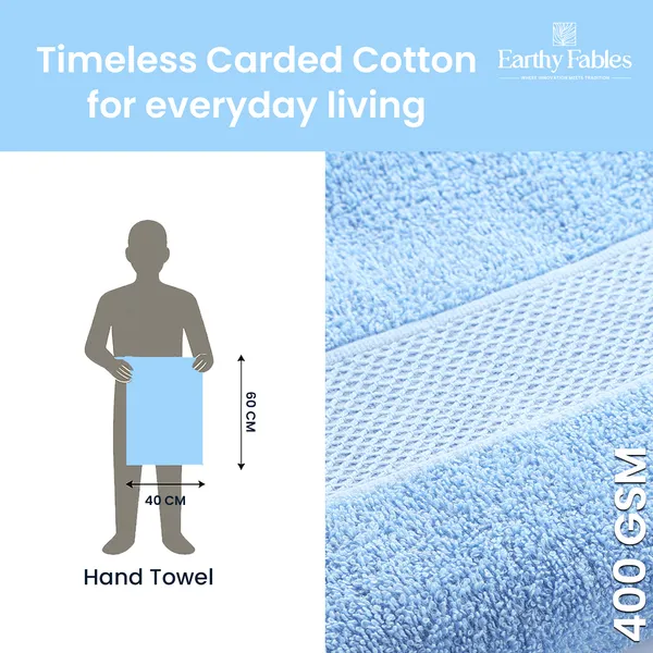 Sky_Blue_Hand_Towel_100%_Carded_Cotton_400_GSM_60X40_Cm_(Set_of_4)