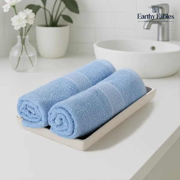 Sky_Blue_Hand_Towel_100%_Carded_Cotton_400_GSM_60X40_Cm_(Set_of_2)