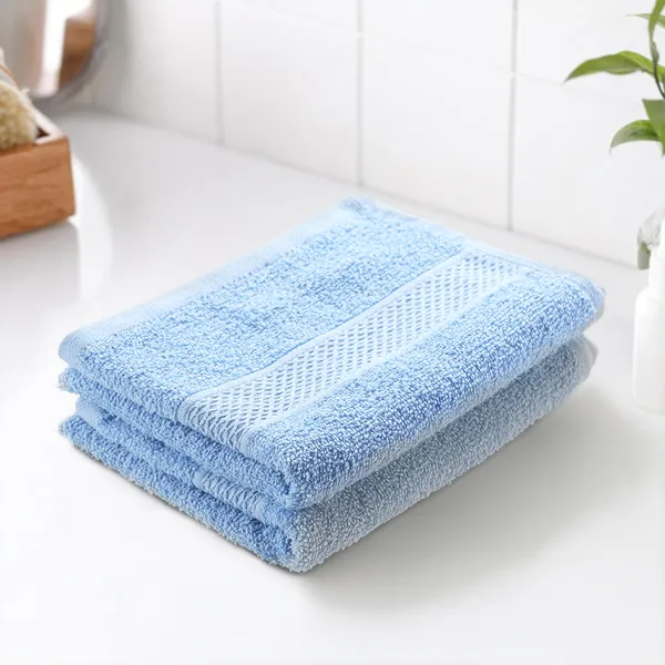 Sky_Blue_Hand_Towel_100%_Carded_Cotton_400_GSM_60X40_Cm_(Set_of_2)