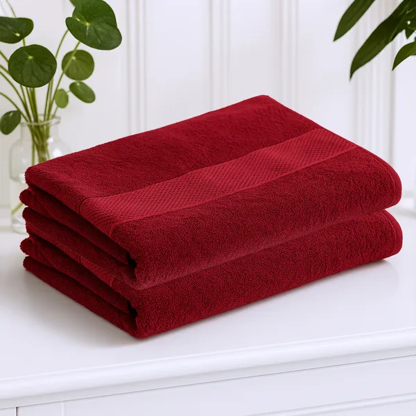 Wine_Bath_Towel_100%_Carded_Cotton_400_GSM_140x70_Cm_(Set_of_2)