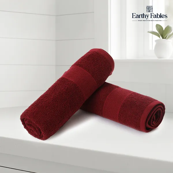 Wine_Bath_Towel_100%_Carded_Cotton_400_GSM_140x70_Cm_(Set_of_2)