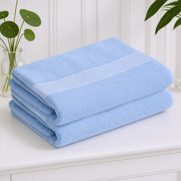 Sky_Blue_Bath_Towel_100%_Carded_Cotton_400_GSM_140x70_Cm_(Set_of_2)