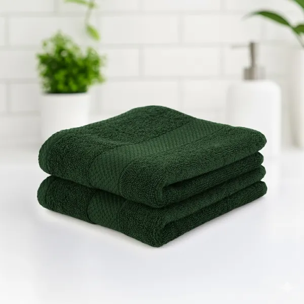 Castleton_Green_Hand_Towel_100%_Combed_Cotton_600_GSM_60x40_Cm_(Set_of_2)