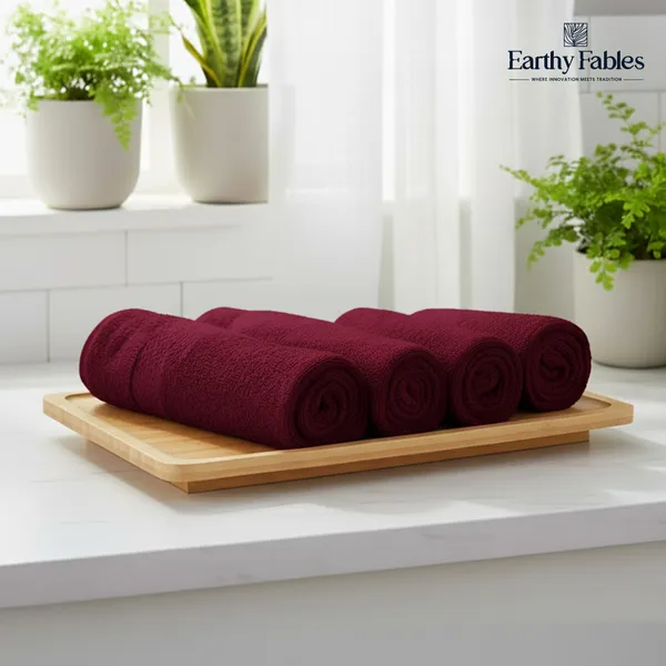 Vintage_Maroon_Hand_Towel_100%_Combed_Cotton_600_GSM_60x40_Cm_(Set_of_4)