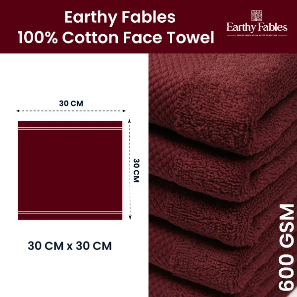 Vintage_Maroon_Face_towel_100%_Combed_Cotton_600_GSM_30X30_Cm_(Set_of_4)