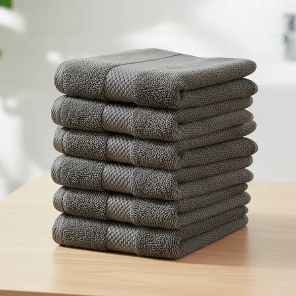 Grey_Face_towel_100%_Combed_Cotton_600_GSM_30X30_Cm_(Set_of_6)