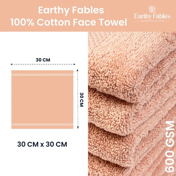 Peach_Face_towel_100%_Combed_Cotton_600_GSM_30X30_Cm_(Set_of_6)