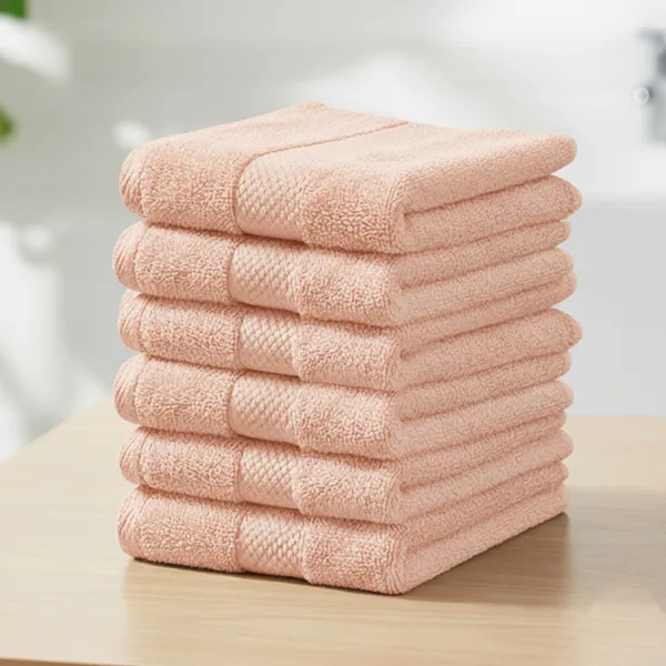Peach_Face_towel_100%_Combed_Cotton_600_GSM_30X30_Cm_(Set_of_6)