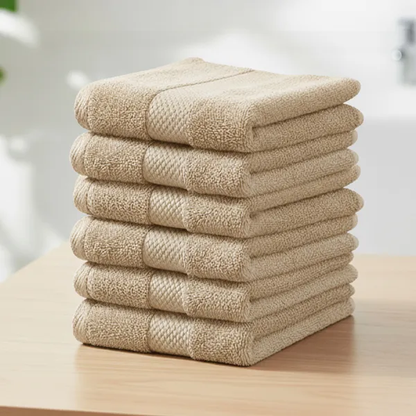 Beige_Face_towel_100%_Combed_Cotton_600_GSM_30X30_Cm_(Set_of_6)
