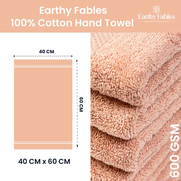 Peach_Hand_Towel_100%_Combed_Cotton_600_GSM_60x40_Cm_(Set_of_6)