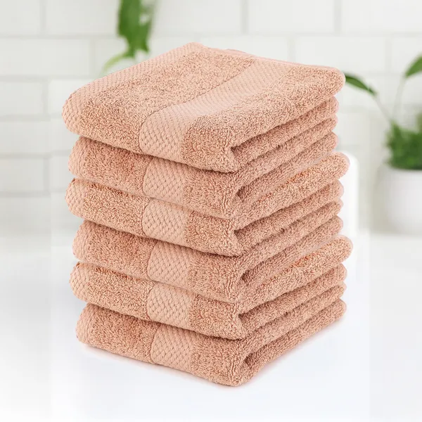Peach_Hand_Towel_100%_Combed_Cotton_600_GSM_60x40_Cm_(Set_of_6)
