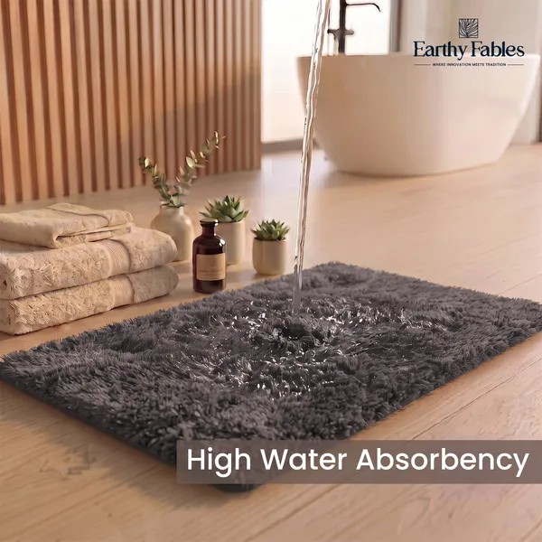Grey_Plush_Bath_Mat_100%_Microfiber_2000_GSM_60x40_Cm_(Set_of_1)