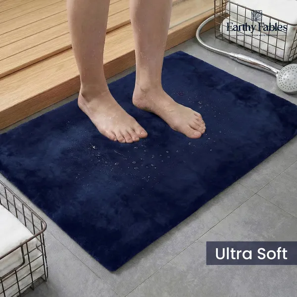 Navy_Feather_Rug_100%_Microfiber_2000_GSM_60x40_Cm_(Set_of_1)