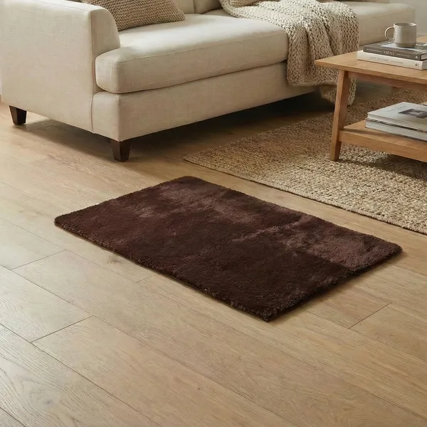 Brown_Feather_Rug_100%_Microfiber_2000_GSM_60x40_Cm_(Set_of_1)