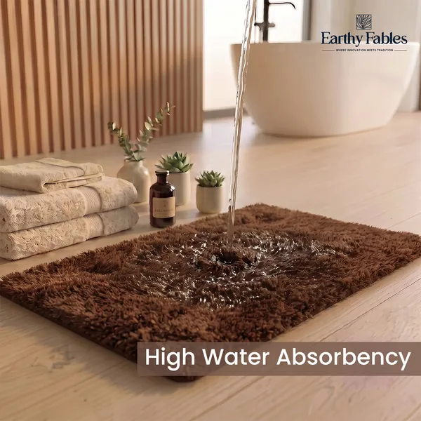 Brown_Plush_Bath_Mat_100%_Microfiber_2000_GSM_60x40_Cm_(Set_of_1)