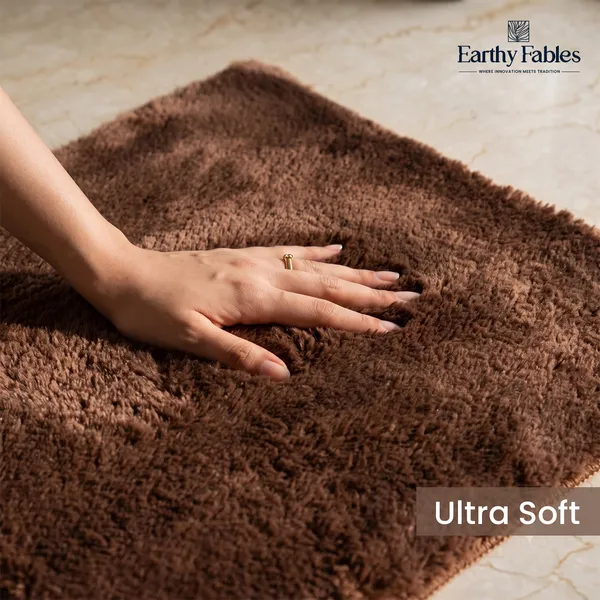 Brown_Plush_Bath_Mat_100%_Microfiber_2000_GSM_60x40_Cm_(Set_of_1)