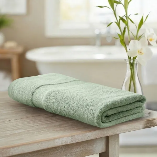 Sage_Green_Bath_Towel_100%_Bamboo_600_GSM_140x70_Cm_(Set_of_1)
