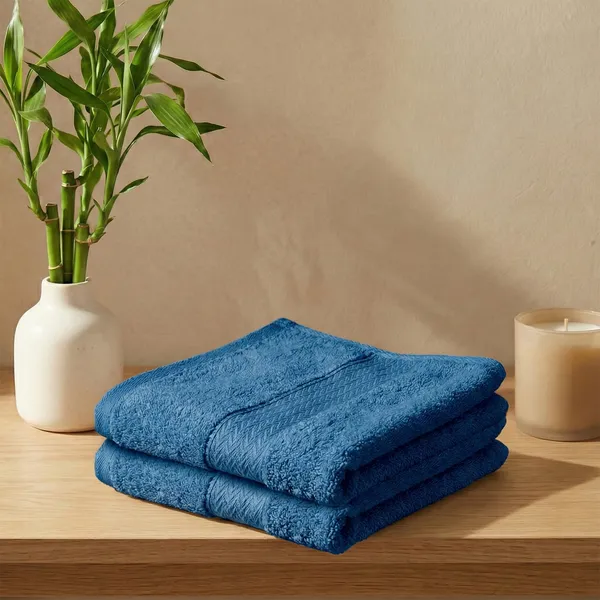 Midnight_Blue_Hand_Towel_100%_Bamboo_600_GSM_60x40_Cm_(Set_of_2)