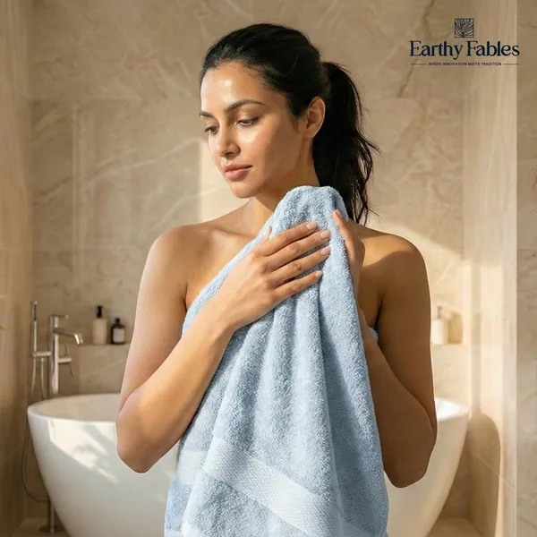 Crystal_Blue_Hand_Towel_100%_Bamboo_600_GSM_60x40_Cm_(Set_of_2)