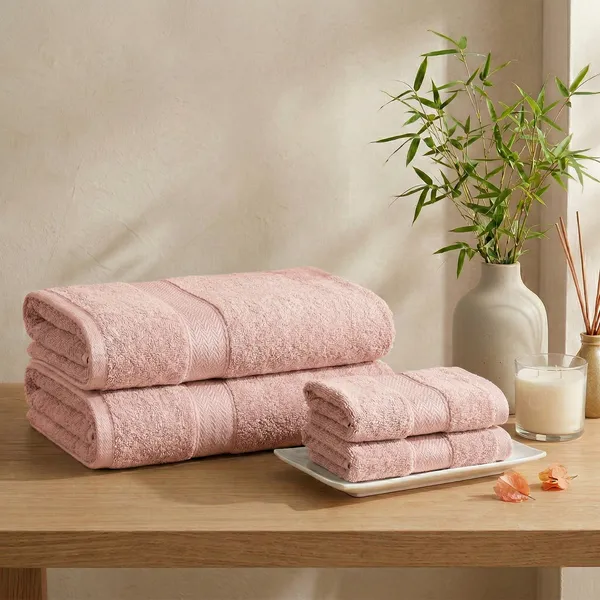 Rose_Pink_Hand-Bath_Towel_Combo_100%_Bamboo_600_GSM_140x70_Cm_(Set_of_4)