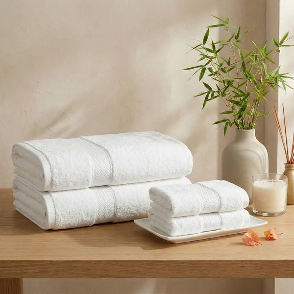 Pearl_White_Hand-Bath_Towel_Combo_100%_Bamboo_600_GSM_140x70_Cm_(Set_of_4)