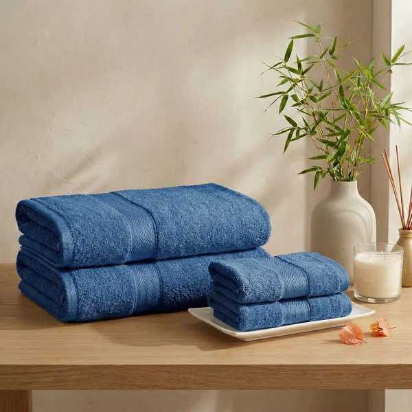 Midnight_Blue_Hand-Bath_Towel_Combo_100%_Bamboo_600_GSM_140x70_Cm_(Set_of_4)