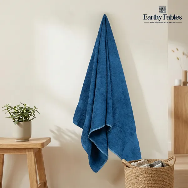 Midnight_Blue_Hand-Bath_Towel_Combo_100%_Bamboo_600_GSM_140x70_Cm_(Set_of_4)