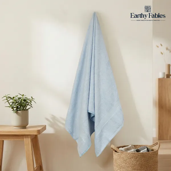 Crystal_Blue_Bath_Towel_100%_Bamboo_600_GSM_140x70_Cm_(Set_of_2)