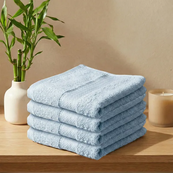 Crystal_Blue_Hand_Towel_100%_Bamboo_600_GSM_60x40_Cm_(Set_of_4)