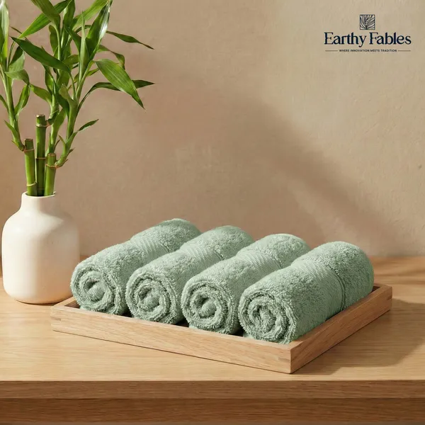 Sage_Green_Hand_Towel_100%_Bamboo_600_GSM_60x40_Cm_(Set_of_4)