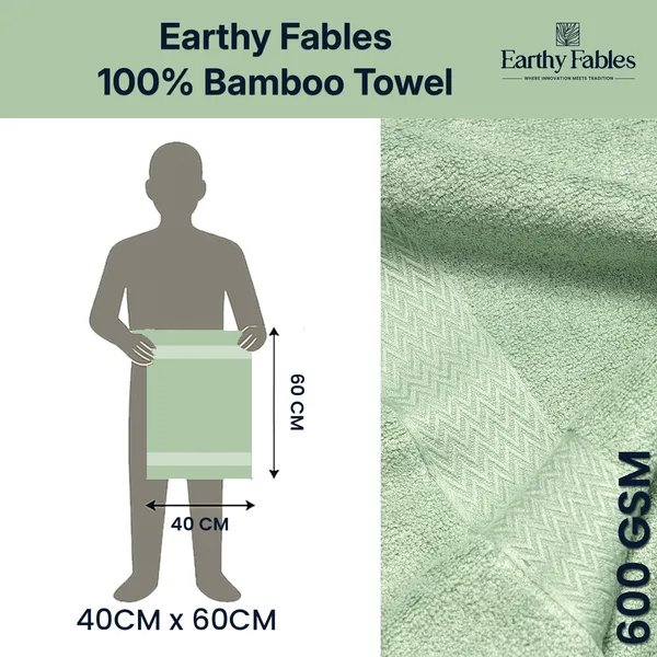 Sage_Green_Hand_Towel_100%_Bamboo_600_GSM_60x40_Cm_(Set_of_4)