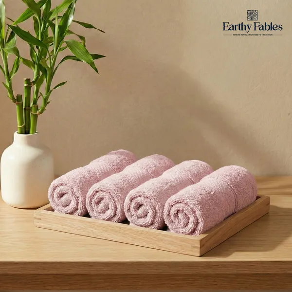 Rose_Pink_Hand_Towel_100%_Bamboo_600_GSM_60x40_Cm_(Set_of_4)