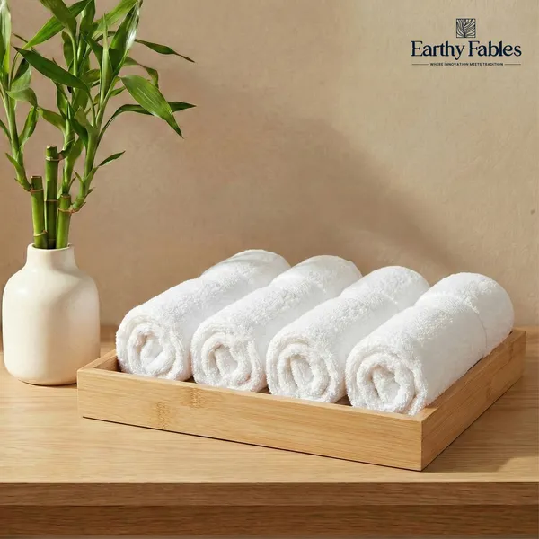 Pearl_White_Hand_Towel_100%_Bamboo_600_GSM_60x40_Cm_(Set_of_4)