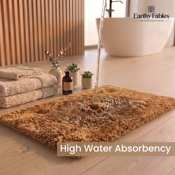 Beige_Plush_Bath_Mat_100%_Microfiber_2000_GSM_60x40_Cm_(Set_of_1)
