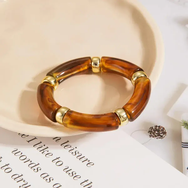 Retro_Acrylic_Stretchable_Resin_Bangle_Brown