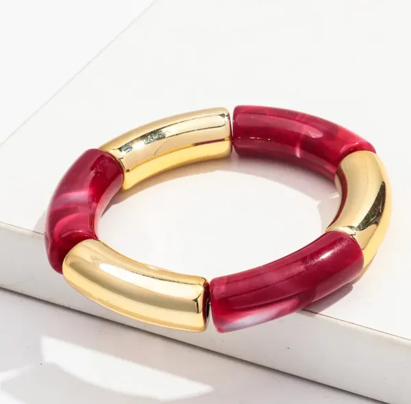 Cherry_Red_Stretchable_Acrylic_Bangle