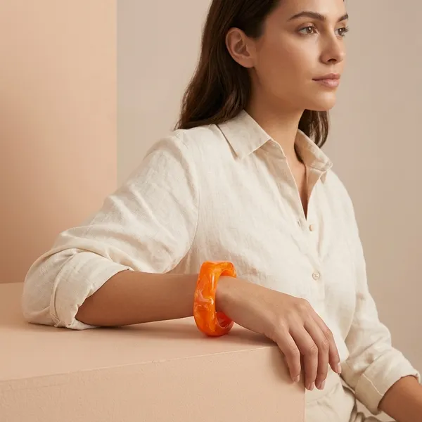 Orange_Block_Resin_Bangle