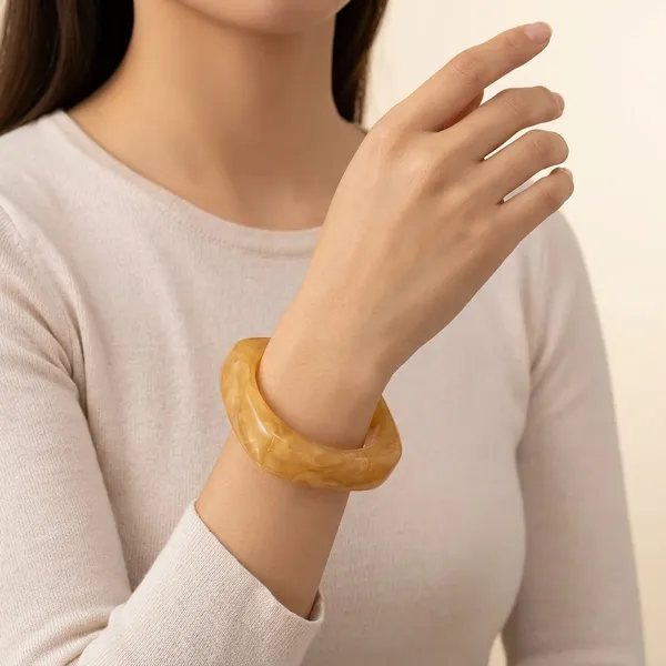 Apricot_Block_Resin_Bangle